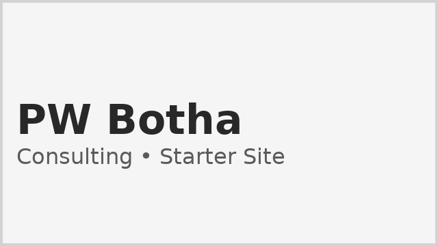 PW Botha website
